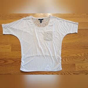 Style & Co Women’s‎ Cream Lace Top T Shirt Size M